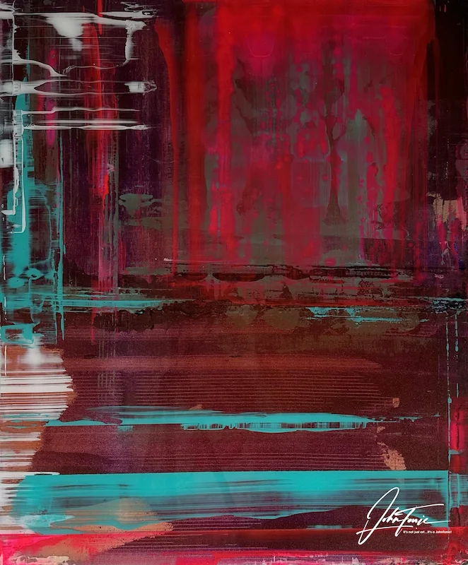 DIGITALISM — Epoxidharz & Acryl, 60 × 50 × 5 cm