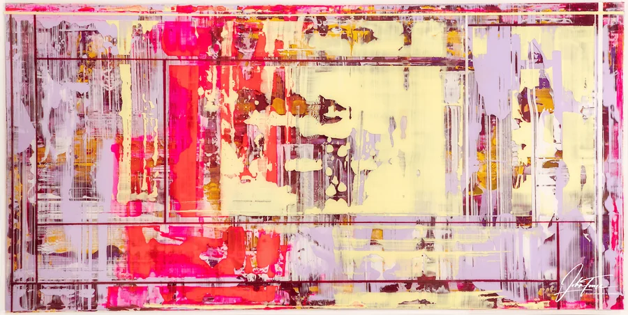 DRESDEN — Epoxidharz & Acryl, 62 × 122 × 5 cm