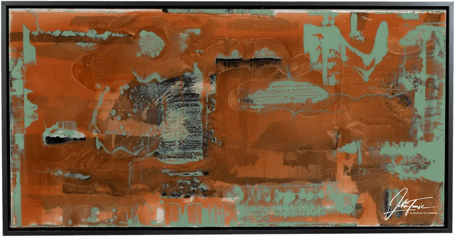 Frau Schneider — Epoxidharz & Acryl, 50 × 100 × 2 cm