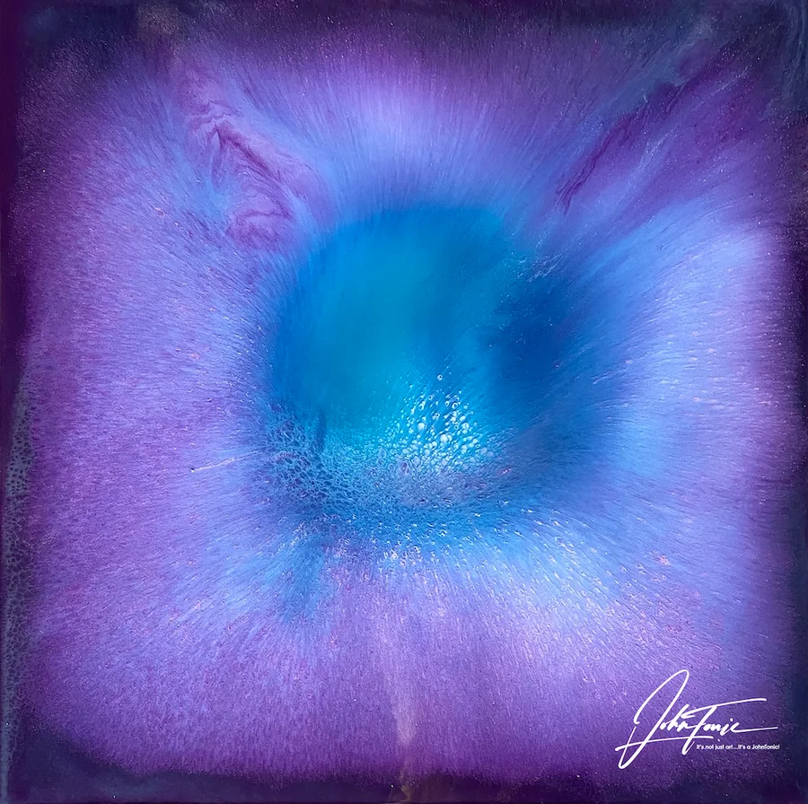 into NOTHING — Epoxidharz & Acryl, 80 × 80 × 5 cm